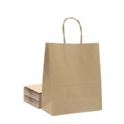 Пакет бумажный с кручеными ручками, крафт, из первичного сырья, 320 х 200 х 370 мм,