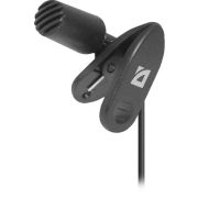 DEFENDER MIC-109 черный, на прищепке, 1,8 м