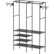 DEFENDER HOME CHR-308 черный,108x36x173,штанга,полки