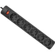 DEFENDER DFS 155 5 м, черный, 6 розеток