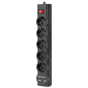 DEFENDER DFS 753 3,0 м, 5 розеток, 2xUSB, 2.1A