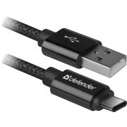 DEFENDER USB09-03T PRO USB2.0 Черный, AM-Type-C, 1m, 2.1A