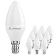 DEFENDER C37-10W-865-E14 свеча, холодный дневной, 10шт.