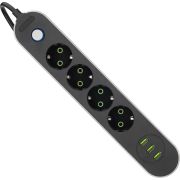 DEFENDER R210 3 м, 4 роз., 3USB-A