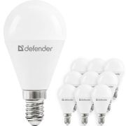 DEFENDER P45-12W-865-E14 шар, холодный дневной, 10 шт.