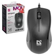 DEFENDER Optimum MB-160 черный,3 кнопки,1000 dpi