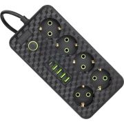 DEFENDER R218 3 м, 5 роз., 4USB-A, USB-C