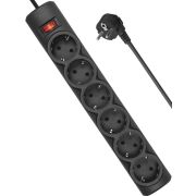 DEFENDER DFS 151 1,8 м, черный, 6 розеток