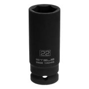 Головка ударная удлиненная шестигранная, 22 мм, 1/2, CrMo Stels