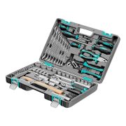 Набор инструментов, 1/2«, 1/4», CrV, пластиковый кейс 76 предметов Stels
