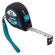 Рулетка «Ergonomisch»,5 м x 19 мм,магнитный обрезиненный зацеп Gross
