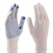 Перчатки х/б, ПВХ покрытие, «Точка», 7 класс