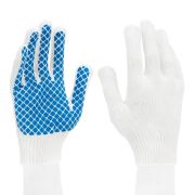 Перчатки х/б, ПВХ покрытие, шахматный облив, 10 класс