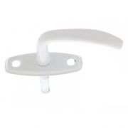 Ручка завертки врезной, белая, 5 шт, (Металлист)