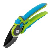 Секатор с наковальней, 220 мм, регулировка захвата, трехкомпонентные рукоятки, Luxe, Palisad