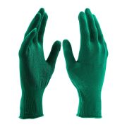 Перчатки Нейлон, ПВХ точка, 13 класс, цвет изумрудный, L