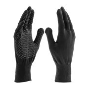 Перчатки Нейлон, ПВХ точка, 13 класс, черные, XL