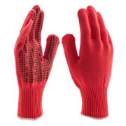 Перчатки трикотажные, акрил, ПВХ гель, «Протектор», коралл, оверлок Сибртех