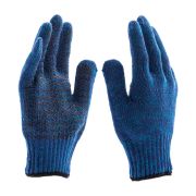 Перчатки трикотажные усиленные, гелевое ПВХ-покрытие, 7 класс, синие Сибртех