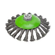 Щетка для УШМ, 125 мм, М14, «тарелка», крученая металлическая проволока Сибртех