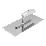 Гладилка из нержавеющей стали, 280 х 130 мм, деревянная ручка, зуб 6 х 6 мм Matrix