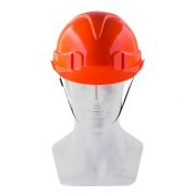 Каска защитная с храповым механизмом, Европласт, оранжевая Сибртех