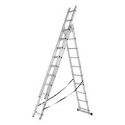Лестница, 3 х 10 ступеней, алюминиевая, трехсекционная, Сибртех