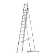 Лестница, 3 х 13 ступеней, алюминиевая, трехсекционная, Сибртех