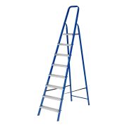 Стремянка, 8 ступеней, стальной профиль, алюминиевые ступени Сибртех