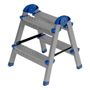 Стремянка двухсторонняя 2 ступени, сталь профиль, стальные ступени, Россия Сибртех