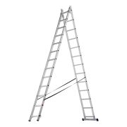 Лестница, 2 х 13 ступеней, алюминиевая, двухсекционная, Сибртех