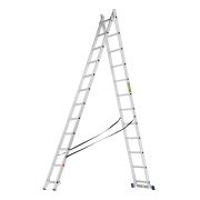 Лестница, 2 х 12 ступеней, алюминиевая, двухсекционная, Сибртех