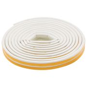 Уплотнитель резиновый, 6 м, профиль «P», белый Сибртех