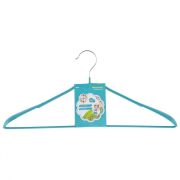 Вешалка метал для верхней одежды с прорезиненным противоскользящим покрытием 45 см, бирюзовая Elfe