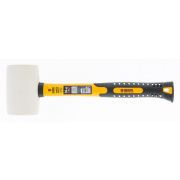 Киянка резиновая, 16 oz, белая резина, фибергласовая рукоятка Denzel