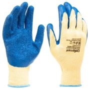 Перчатки трикотажные, полиэфирные, латексное рельефное покрытие, 10 Сибртех