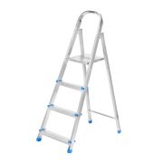 Стремянка, 4 ступени, стальная, оцинкованная Сибртех