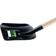 Лопата совковая, 220х260х1400 мм, ребра жесткости, деревянный черенок, Россия Сибртех