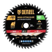 Пильный диск по дереву ф185 х 20 мм, 48 зубьев, тонкий Denzel