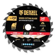 Пильный диск по дереву ф250 х 30 мм, 24 зубьев Denzel