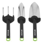 Набор садового инструмента, стальной, полипропиленовые рукоятки, 3 предмета, BASE Palisad