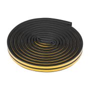Уплотнитель резиновый, 6 м, профиль «D», черный Сибртех