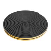 Уплотнитель резиновый, 12 м, профиль «D», черный Сибртех