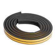 Уплотнитель резиновый 14х12 мм для широких щелей, 6 м, профиль «D», черный  Сибртех